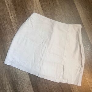 White Linen Skirt